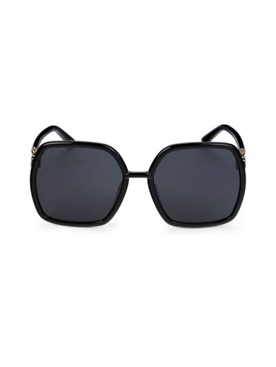 gucci horsebit 58mm square sunglasses|gucci oversized square acetate sunglasses.